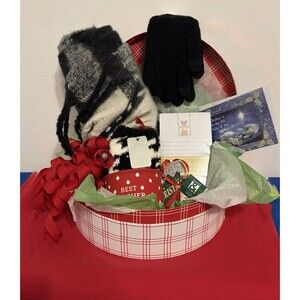 Christmas Holiday Teacher Gift Set 9 Item All New Items Mug Scarf Mitten Socks